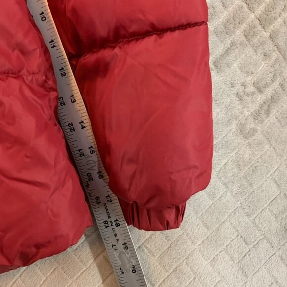 Gap Womens M Puffer Coat Jacket Red Water Resistant Thick Material Fitted - Picture 10 of 11